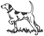 bird dog icon vector